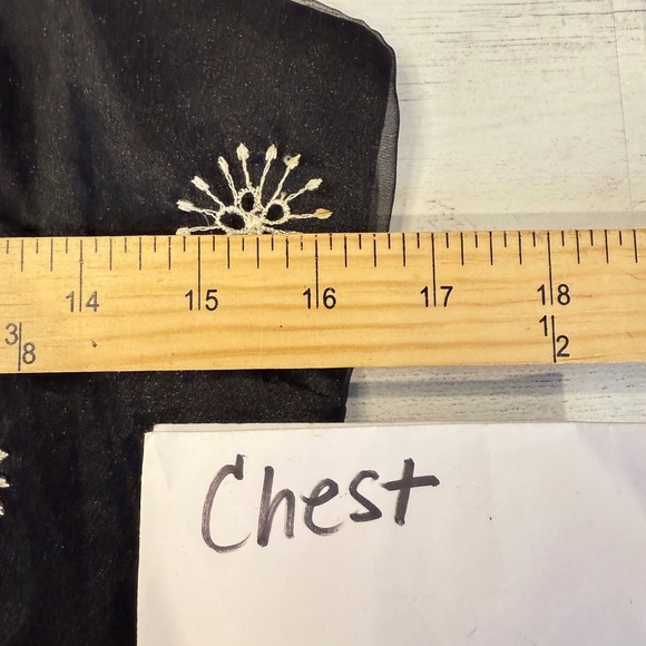 VTG Laundry Shelli segal y2k Organza Embroidered Starburst Cocktail Dress size 8 - Picture 4 of 14